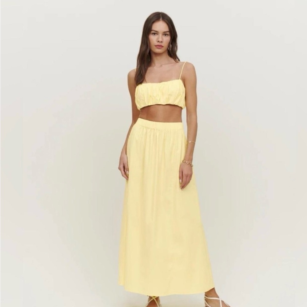 Reformation Brio Set in yellow